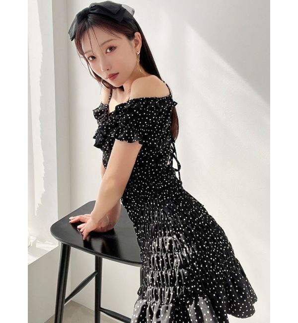 RESEXXY「シャーリングミニワンピース」|ワンピース|