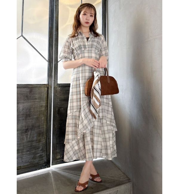 dazzlin「レイヤードシャツドッキングワンピース」|ワンピース|