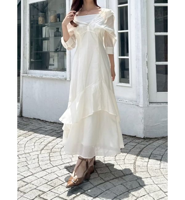 dazzlin「レイヤードシャツドッキングワンピース」|ワンピース|