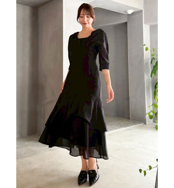 dazzlin「レイヤードシャツドッキングワンピース」|ワンピース|