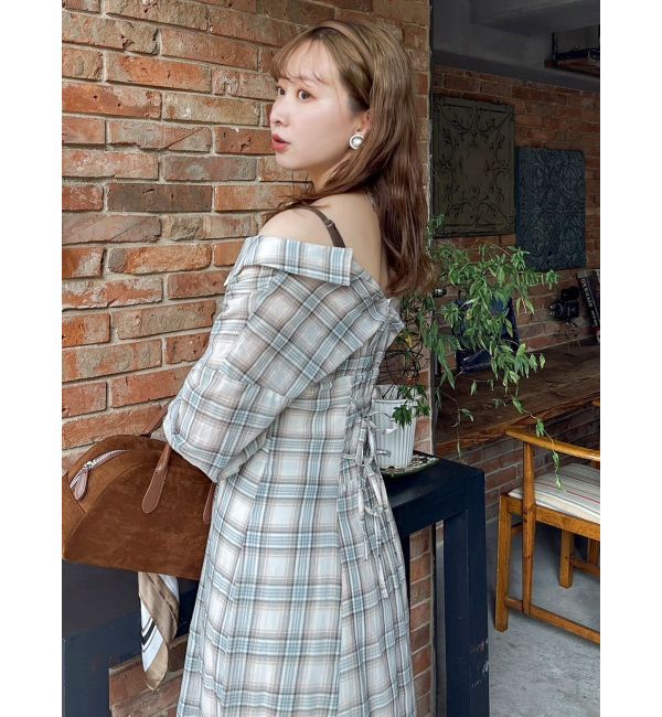 dazzlin「レイヤードシャツドッキングワンピース」|ワンピース|