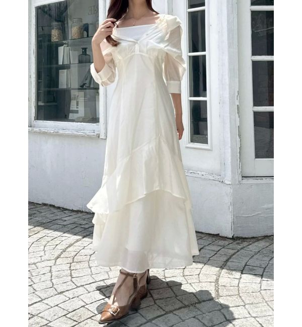 dazzlin「レイヤードシャツドッキングワンピース」|ワンピース|