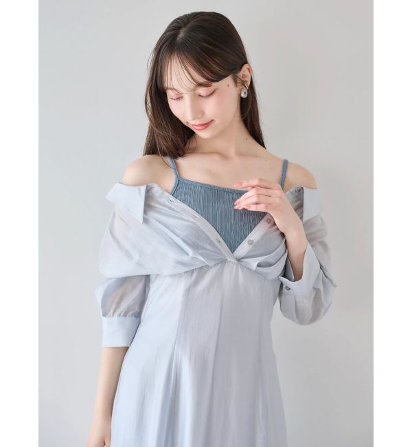 dazzlin「レイヤードシャツドッキングワンピース」|ワンピース|