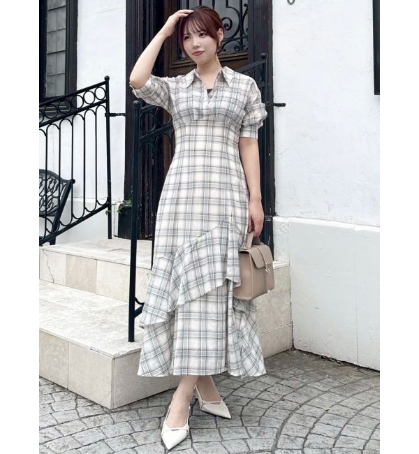 dazzlin「レイヤードシャツドッキングワンピース」|ワンピース|