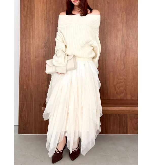 dazzlin「ヘムティアードチュールスカート」|スカート|