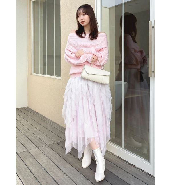dazzlin「ヘムティアードチュールスカート」|スカート|