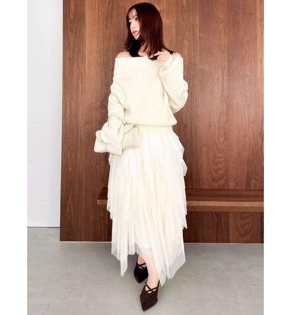 dazzlin「ヘムティアードチュールスカート」|スカート|