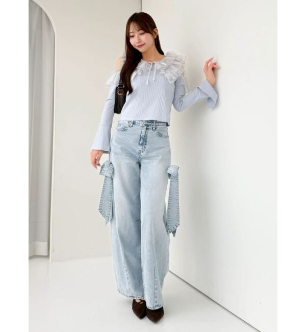 dazzlin「シアーラッフルカットトップス」|Tシャツ・カットソー|