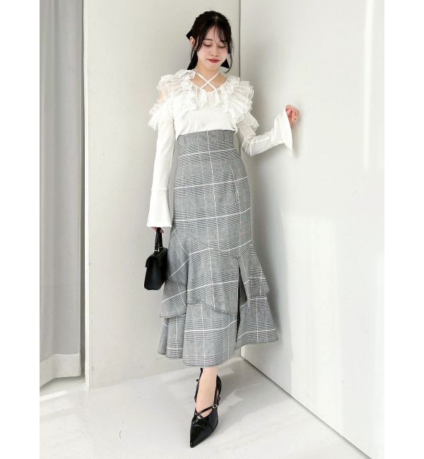 dazzlin「シアーラッフルカットトップス」|Tシャツ・カットソー|