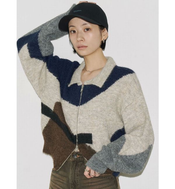 EMODA「【VEQUM】JACQUARD PATTERN KNIT」|ニット・セーター|