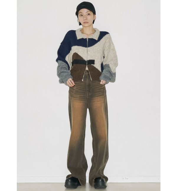 EMODA「【VEQUM】JACQUARD PATTERN KNIT」|ニット・セーター|