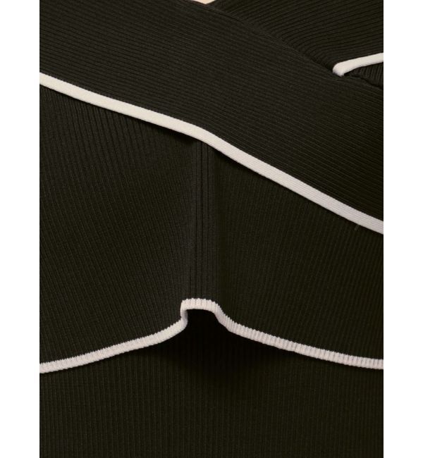 MERCURYDUO「ショートトップスセット配色ニットワンピース」|ワンピース|