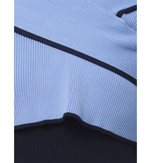 MERCURYDUO「ショートトップスセット配色ニットワンピース」|ワンピース|