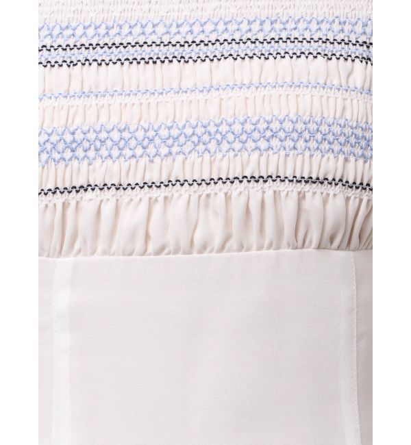 MERCURYDUO「カラースモッキングラッフルワンピース」|ワンピース|