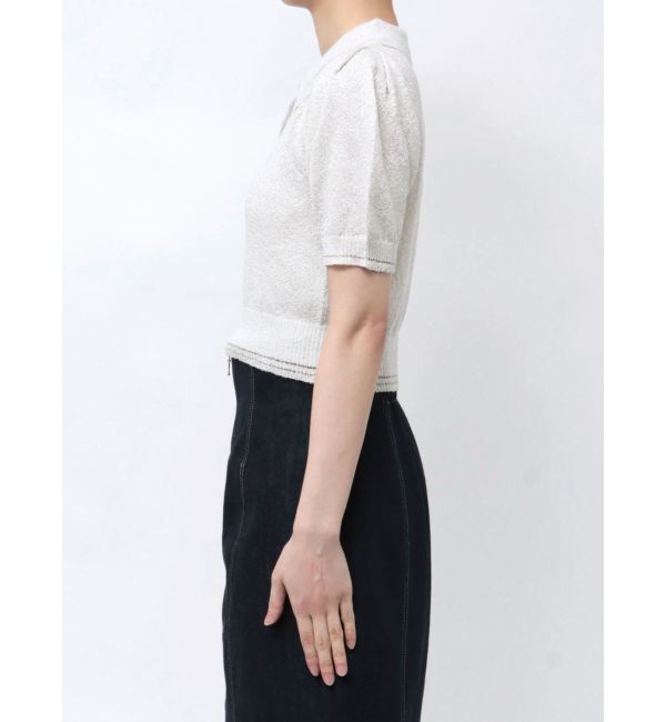 MERCURYDUO「ラメポロニットトップス」|ニット・セーター|