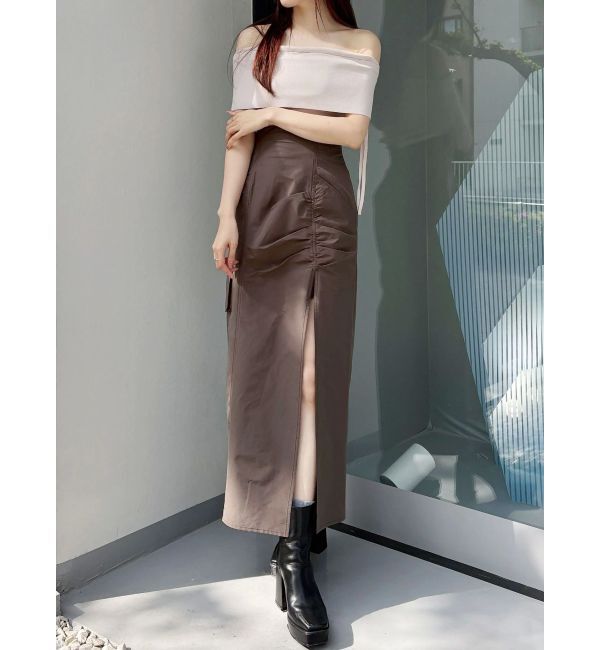 MERCURYDUO「フロントスリットカーゴスカート」|スカート|