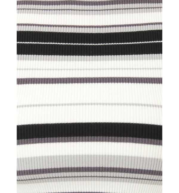 MERCURYDUO「マルチボーダークロップドニット」|ニット・セーター|