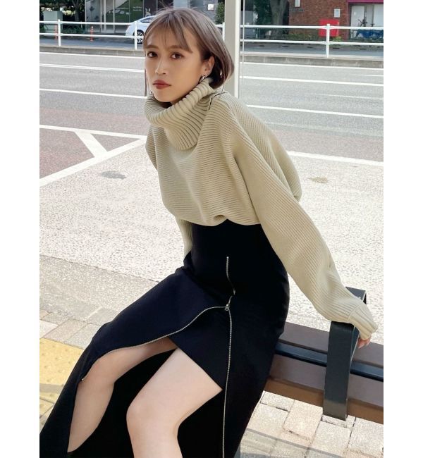 MURUA「ジップスリットAラインスカート」|スカート|