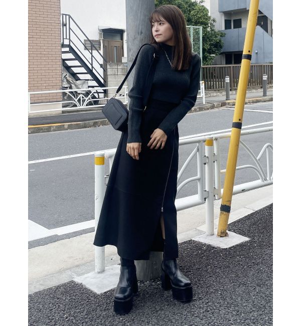 MURUA「ジップスリットAラインスカート」|スカート|