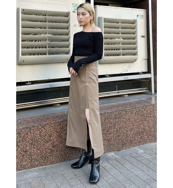 MURUA「ジップスリットAラインスカート」|スカート|