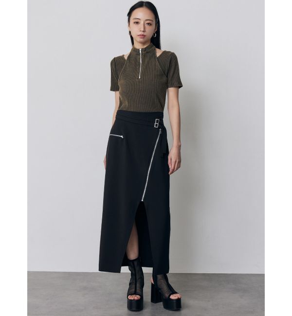 MURUA「ホルターハーフジップテレコトップス」|Tシャツ・カットソー|