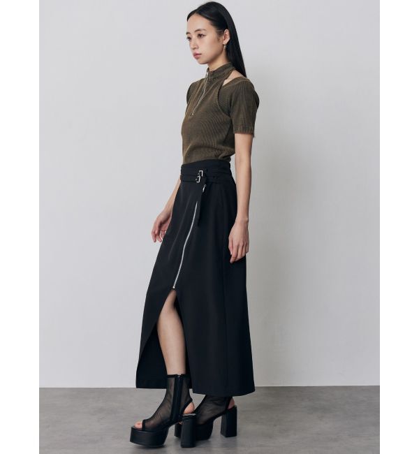 MURUA「ホルターハーフジップテレコトップス」|Tシャツ・カットソー|