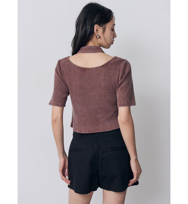 MURUA「ホルターハーフジップテレコトップス」|Tシャツ・カットソー|