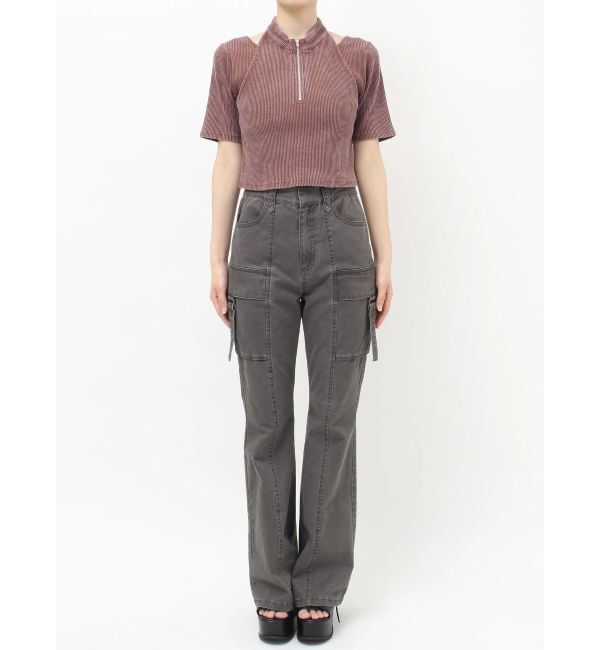 MURUA「ホルターハーフジップテレコトップス」|Tシャツ・カットソー|