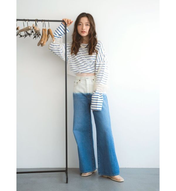 Ungrid「ブリーチデザインバギーデニム」|デニム|