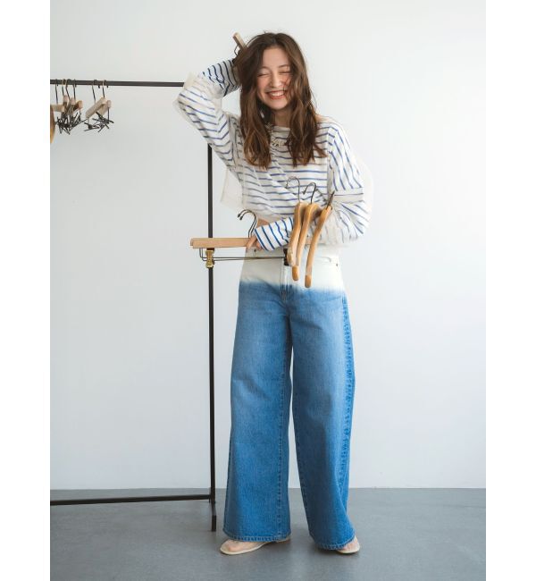 Ungrid「ブリーチデザインバギーデニム」|デニム|