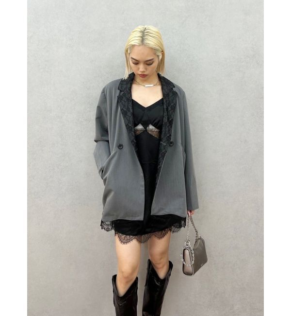 EVRIS「レースドッキングジャケット【セットアップ着用可能】」|テーラードジャケット|