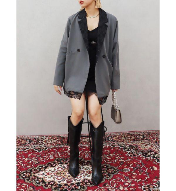 EVRIS「レースドッキングジャケット【セットアップ着用可能】」|テーラードジャケット|