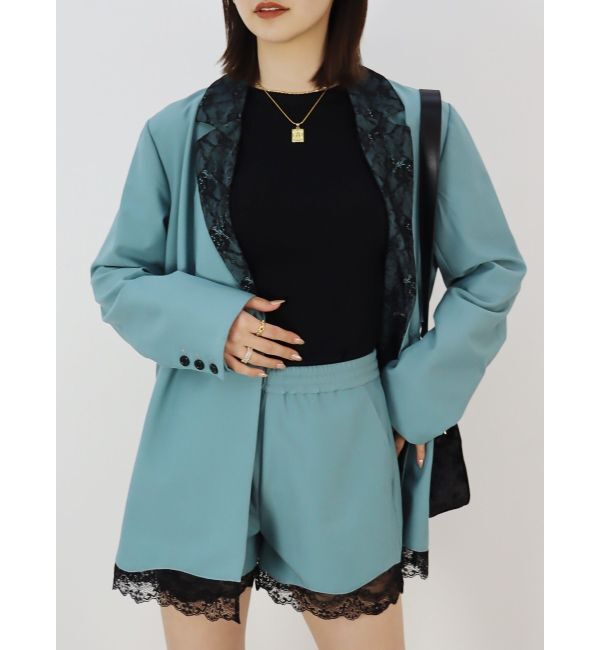 EVRIS「レースドッキングジャケット【セットアップ着用可能】」|テーラードジャケット|