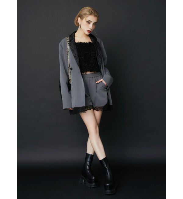 EVRIS「レースドッキングジャケット【セットアップ着用可能】」|テーラードジャケット|