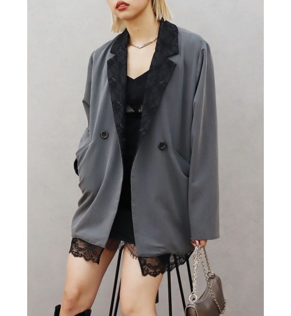 EVRIS「レースドッキングジャケット【セットアップ着用可能】」|テーラードジャケット|