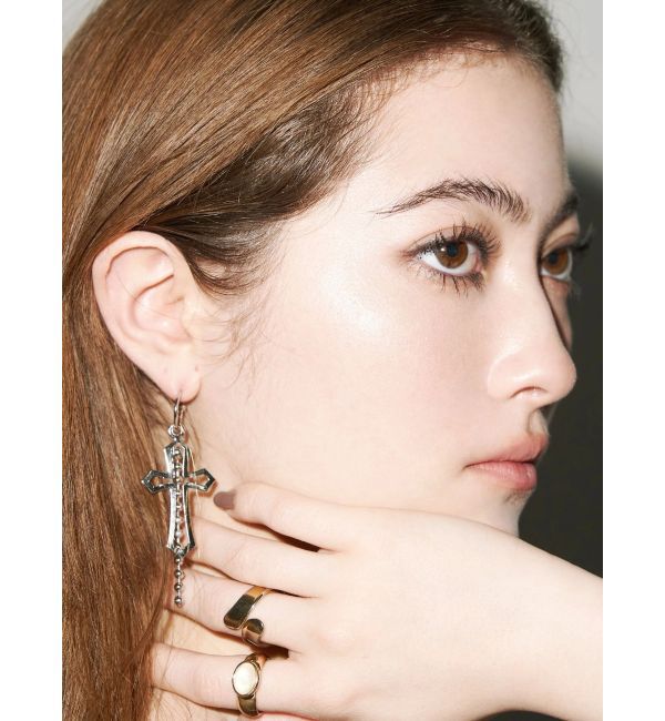EVRIS「CROSS CHAIN ピアス」|ピアス|