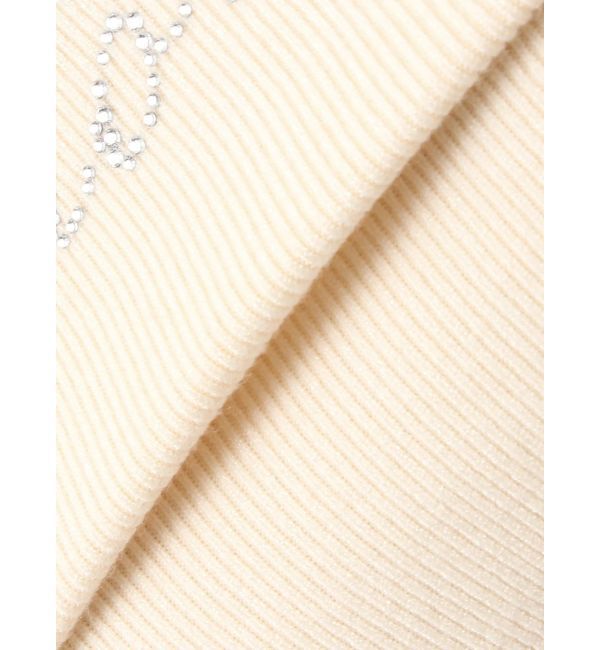 EVRIS「ラインストーンロゴニットトップス」|ニット・セーター|