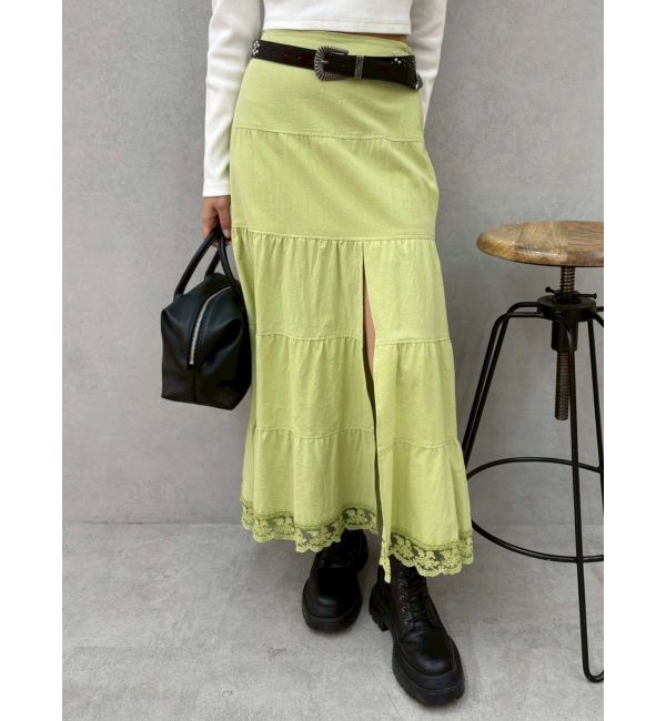 EVRIS「スリットロングティアードスカート」|スカート|