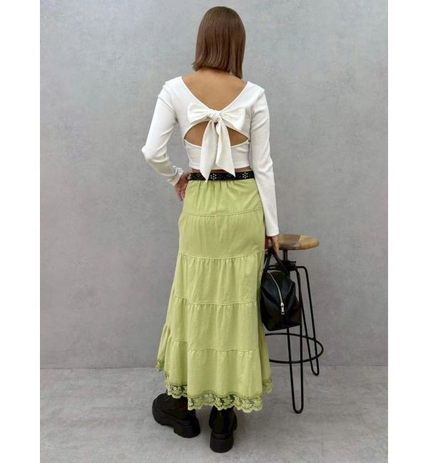 EVRIS「スリットロングティアードスカート」|スカート|