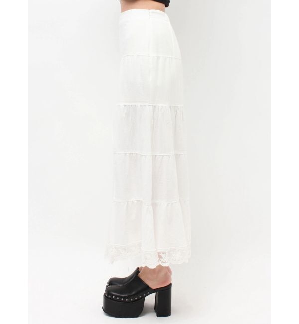 EVRIS「スリットロングティアードスカート」|スカート|