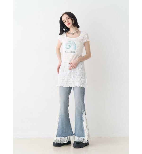 jouetie「シャーリングミニワンピース」|ワンピース|