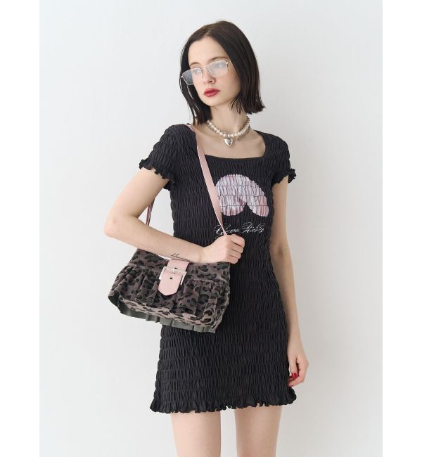 jouetie「シャーリングミニワンピース」|ワンピース|