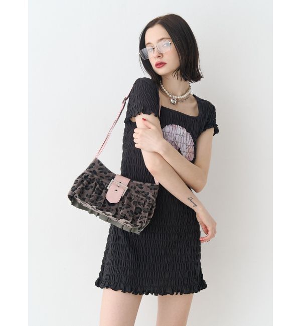 jouetie「シャーリングミニワンピース」|ワンピース|