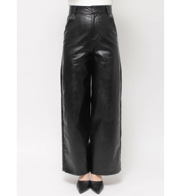 GYDA「フェイクレザーワイドパンツ」|その他|