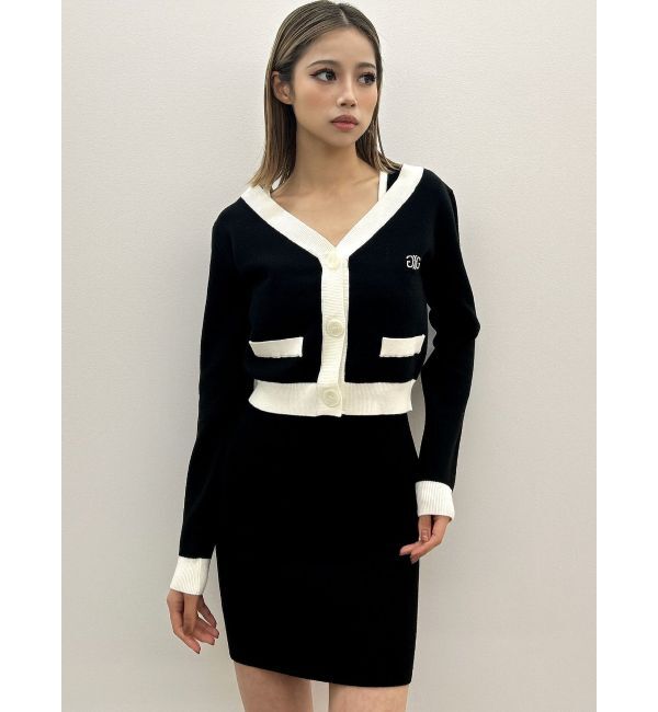 GYDA「Symmetry GYDAバイカラーアンサンブルワンピース」|ワンピース|