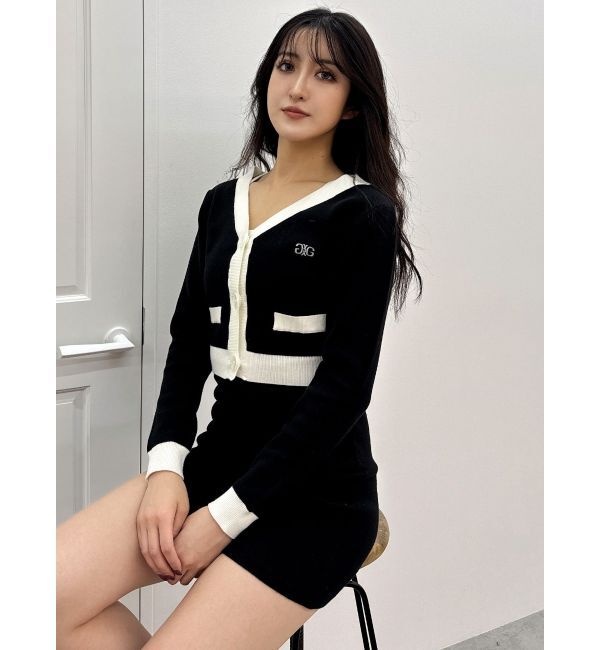 GYDA「Symmetry GYDAバイカラーアンサンブルワンピース」|ワンピース|