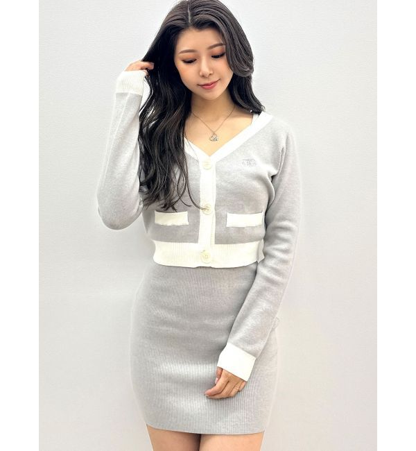 GYDA「Symmetry GYDAバイカラーアンサンブルワンピース」|ワンピース|