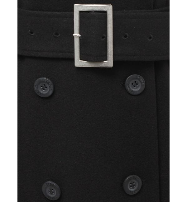 GYDA「ベルト付タイトエコファーロングコート」|チェスターコート|