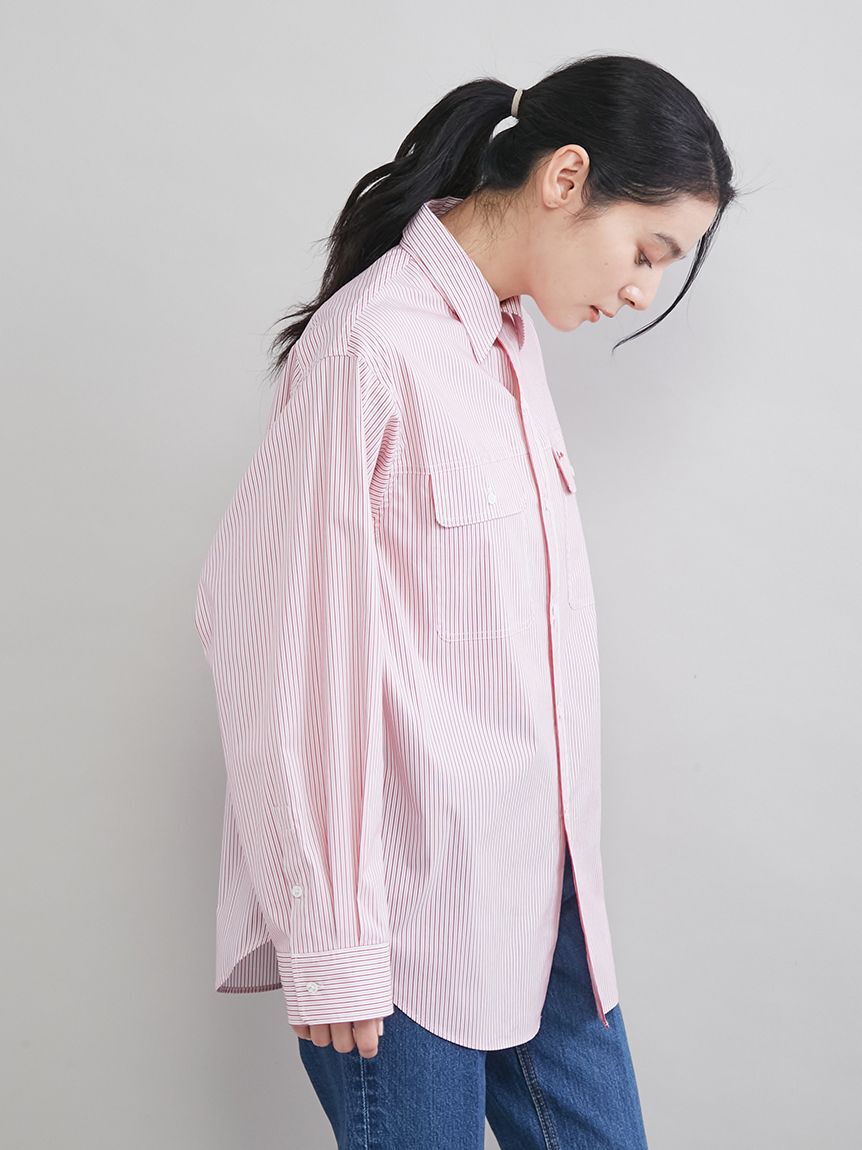 Mila Owen「スカーフ付きストライプワークシャツ」|シャツ・ブラウス|