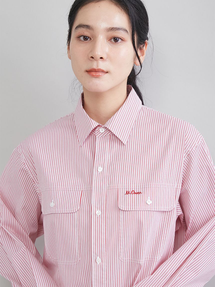 Mila Owen「スカーフ付きストライプワークシャツ」|シャツ・ブラウス|